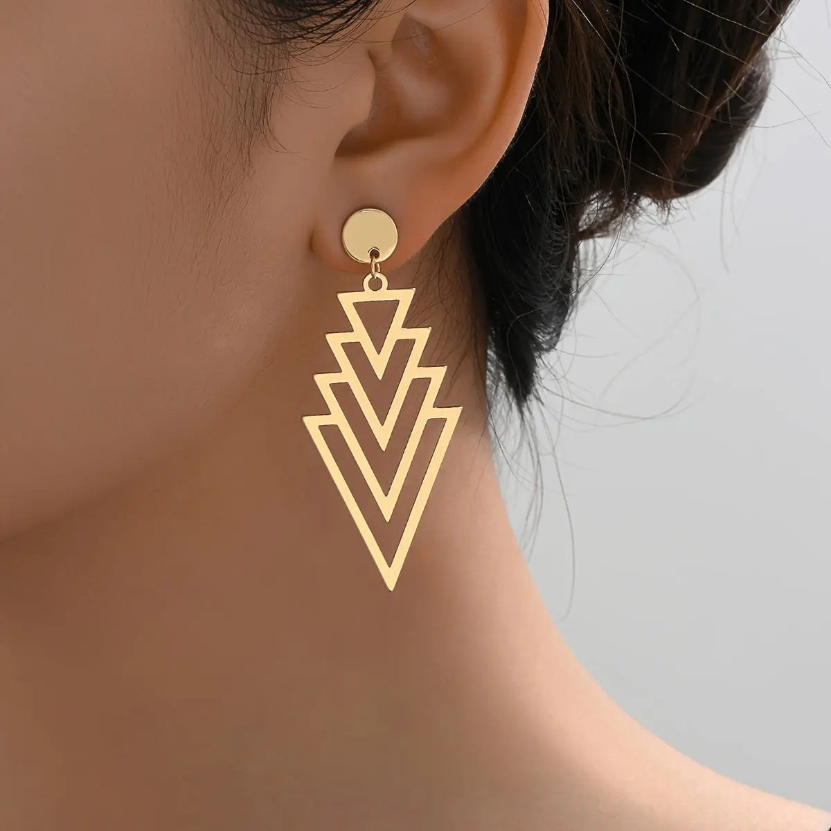 Geometric Triangular Earrings: Adorable and Suitable for Everyday Wear or Festive Occasions MyFave Boutique