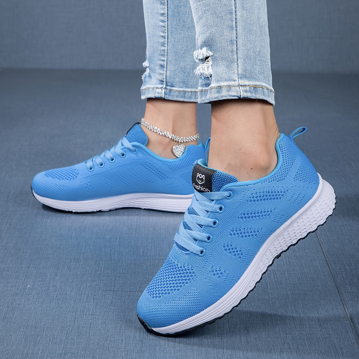 Women's Breathable Knitted Low Top Running & Walking Trainers MyFave Boutique