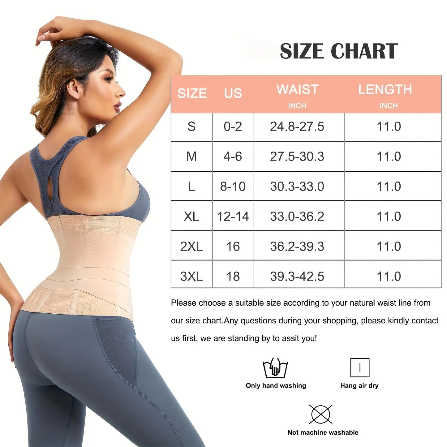 2 In 1 Waist Trainer For Women Lower Belly Fat Waist Cincher Corset Shapewear Waist Trimmer Postpartum Belly Wrap MyFave Boutique