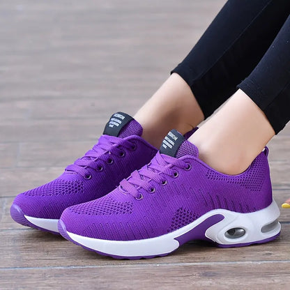 Women's Running Shoes, Flying Woven Surface Breathable Sports Casual Running Travel Shoes, High-density Fashion Running Sneakers MyFave Boutique