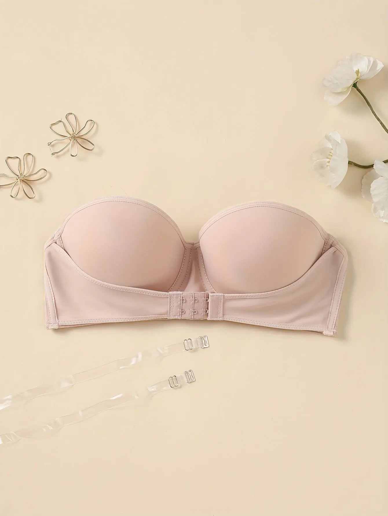 Underwire Bra with Push-Up Padding, Removable Straps, and Seamless Half Cup Design MyFave Boutique