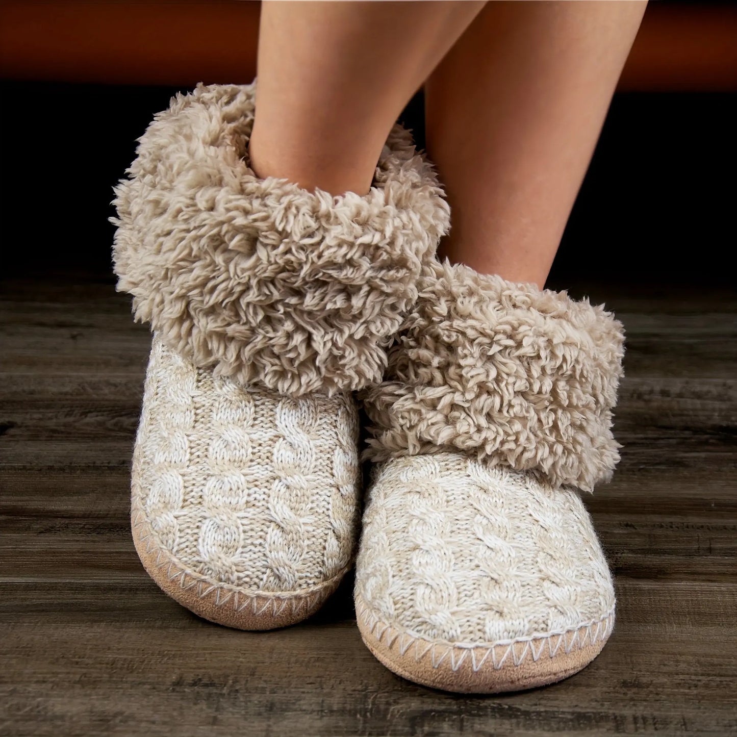 Warm Solid Color Slippers, Casual Slip On Plush Lined Shoes, Comfortable Indoor Home Slippers MyFave Boutique