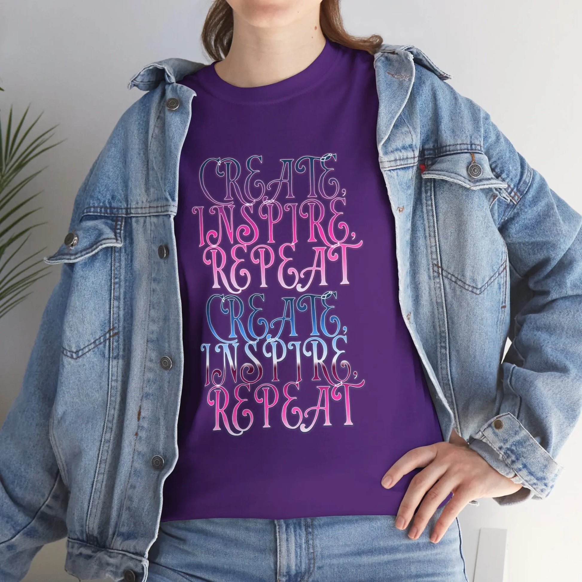 Create, Inspire,Repeat, Motivational, Inspirational Unisex T Shirt Printify