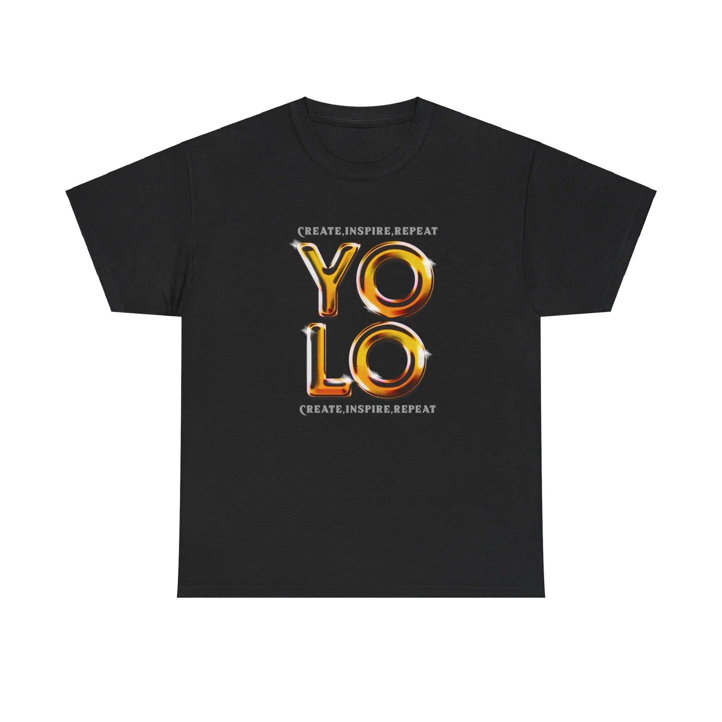 Create, Inspire, Repeat, Yolo, Motivational, Inspirational Unisex Cotton T-Shirt Printify