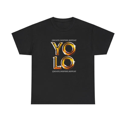 Create, Inspire, Repeat, Yolo, Motivational, Inspirational Unisex Cotton T-Shirt Printify