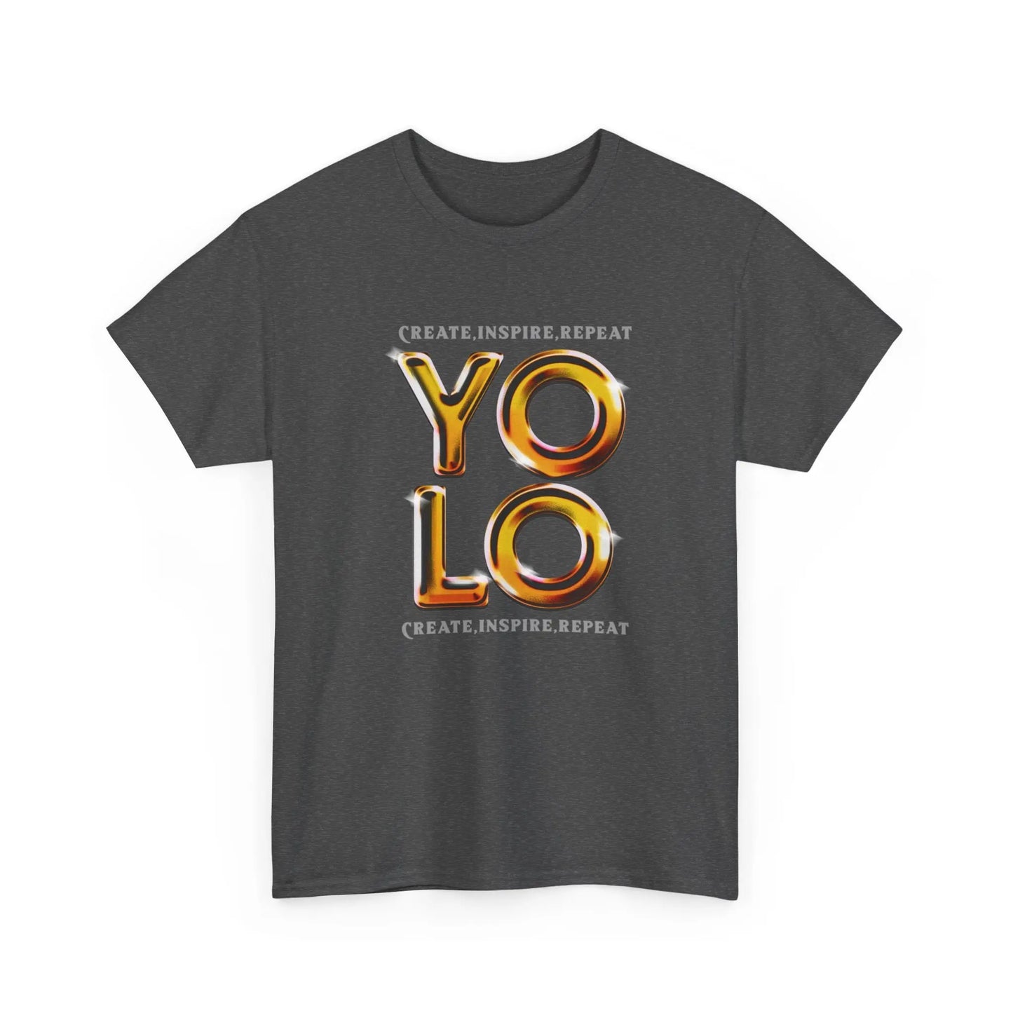 Create, Inspire, Repeat, Yolo, Motivational, Inspirational Unisex Cotton T-Shirt Printify