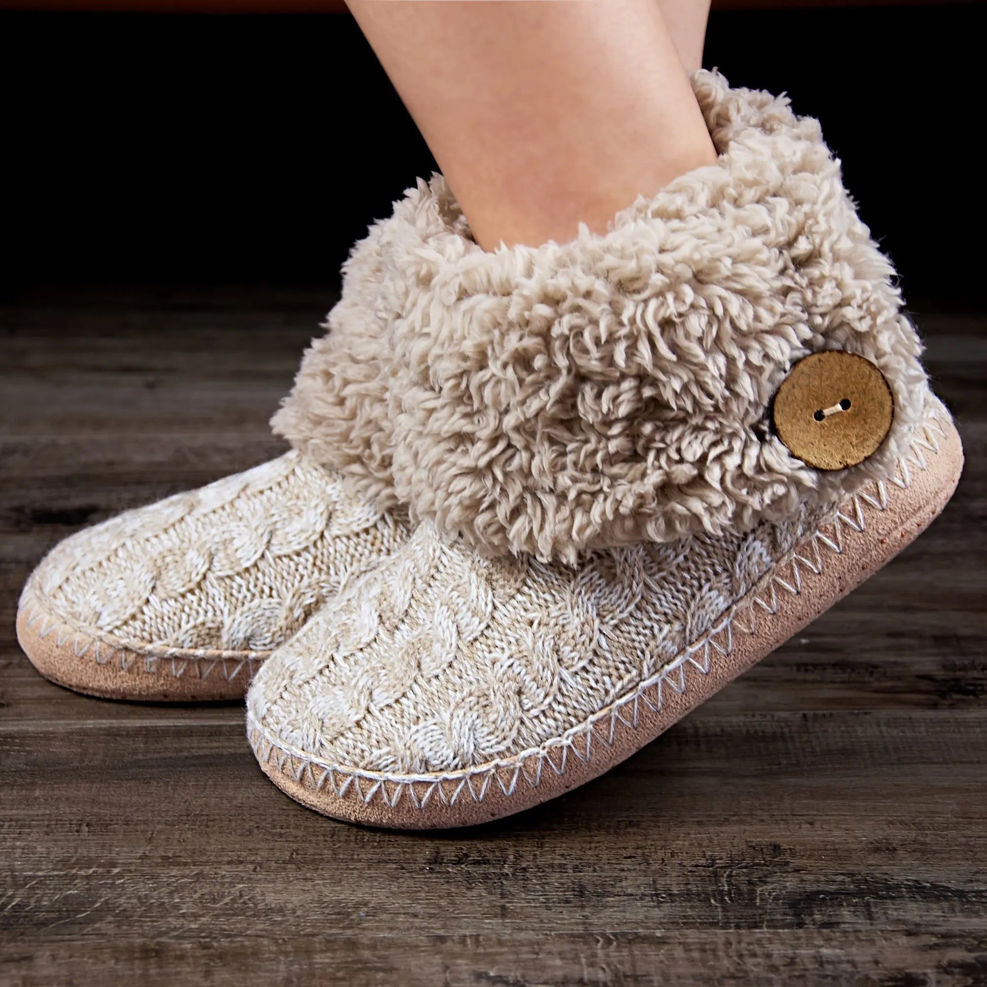 Warm Solid Color Slippers, Casual Slip On Plush Lined Shoes, Comfortable Indoor Home Slippers MyFave Boutique