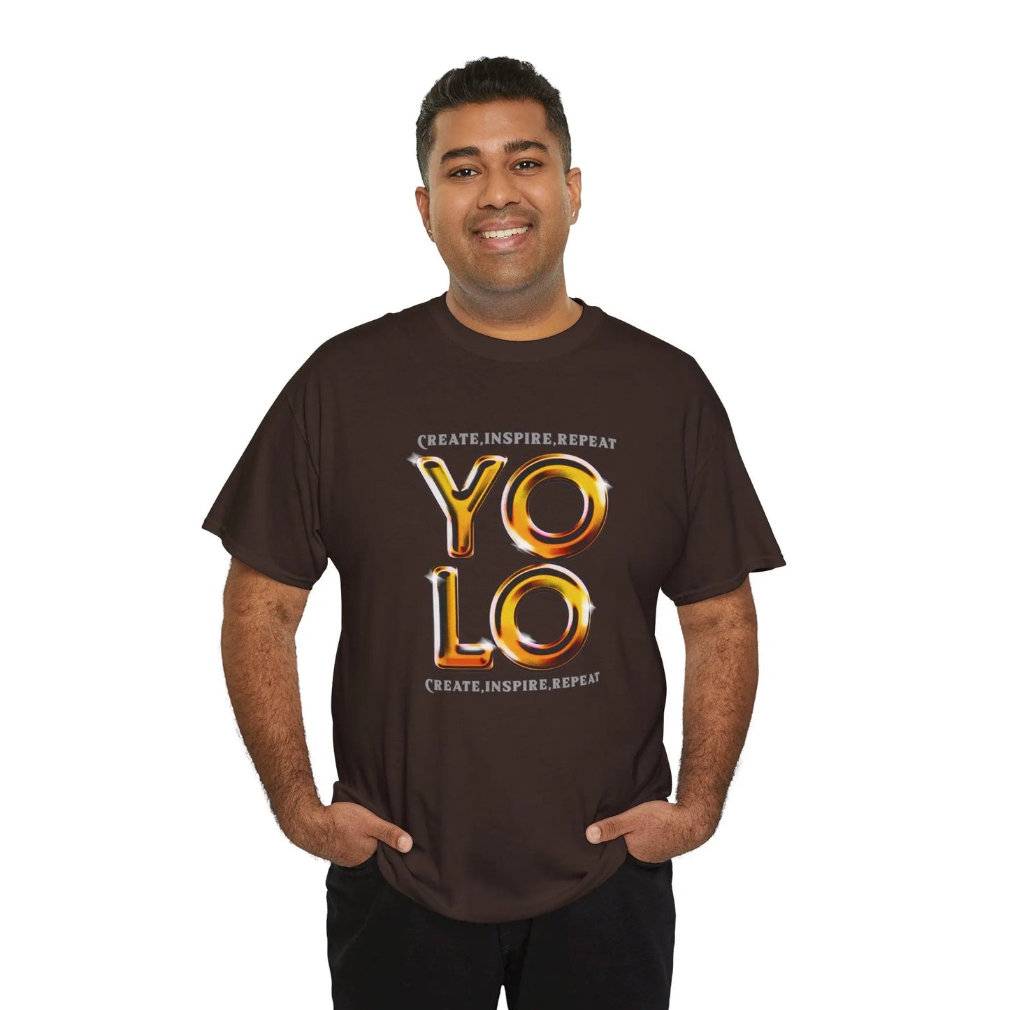 Create, Inspire, Repeat, Yolo, Motivational, Inspirational Unisex Cotton T-Shirt Printify