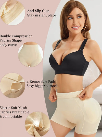 Enhance and Lift with Butt Lifter Padded Underwear for Women - Hip Pads, Shapewear Shorts with Seamless Tummy Control MyFave Boutique