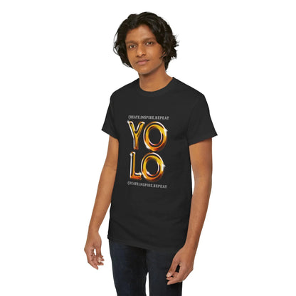 Create, Inspire, Repeat, Yolo, Motivational, Inspirational Unisex Cotton T-Shirt Printify