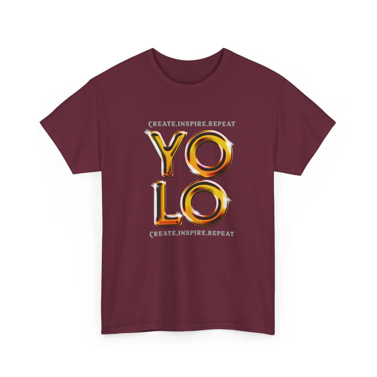 Create, Inspire, Repeat, Yolo, Motivational, Inspirational Unisex Cotton T-Shirt Printify