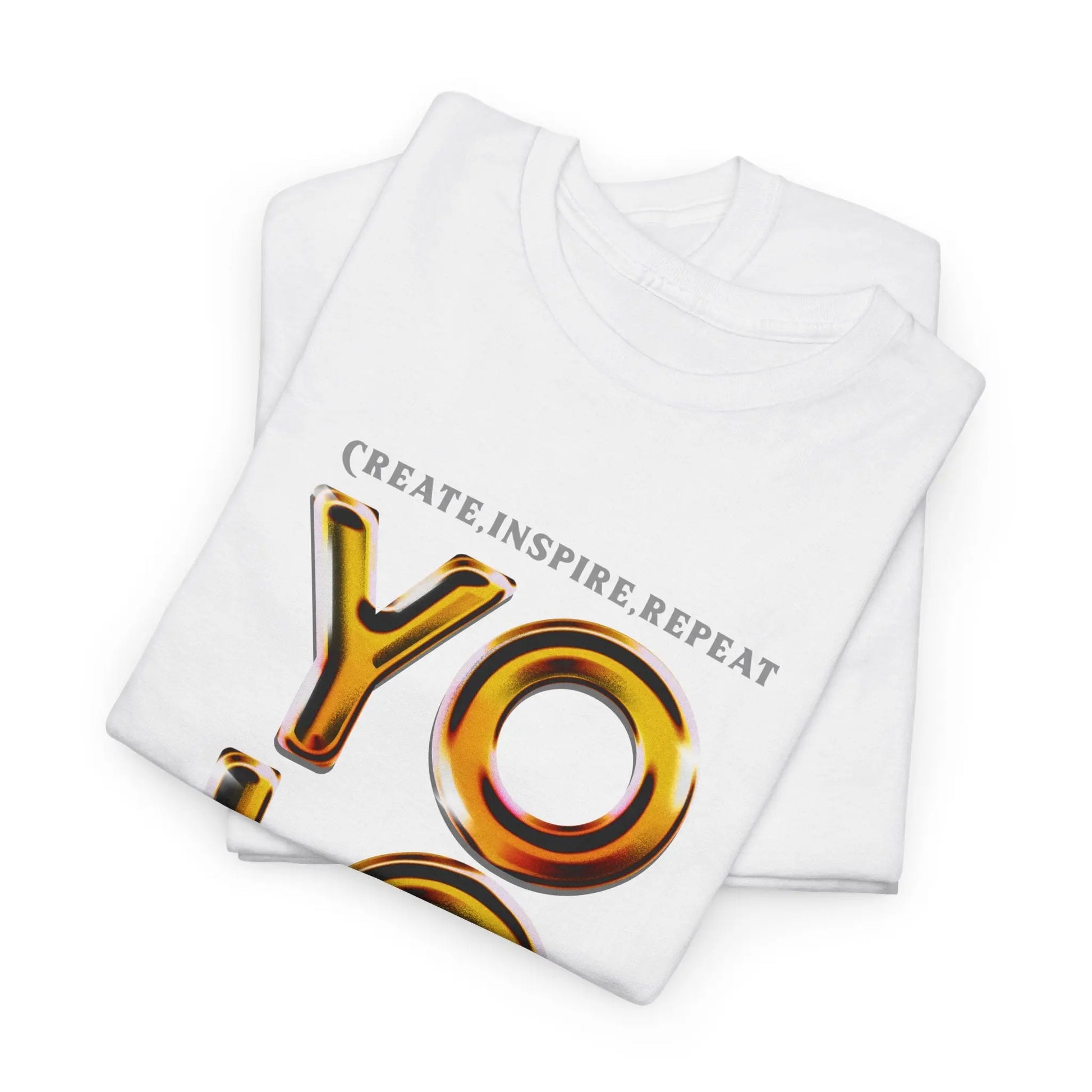 Create, Inspire, Repeat, Yolo, Motivational, Inspirational Unisex Cotton T-Shirt Printify