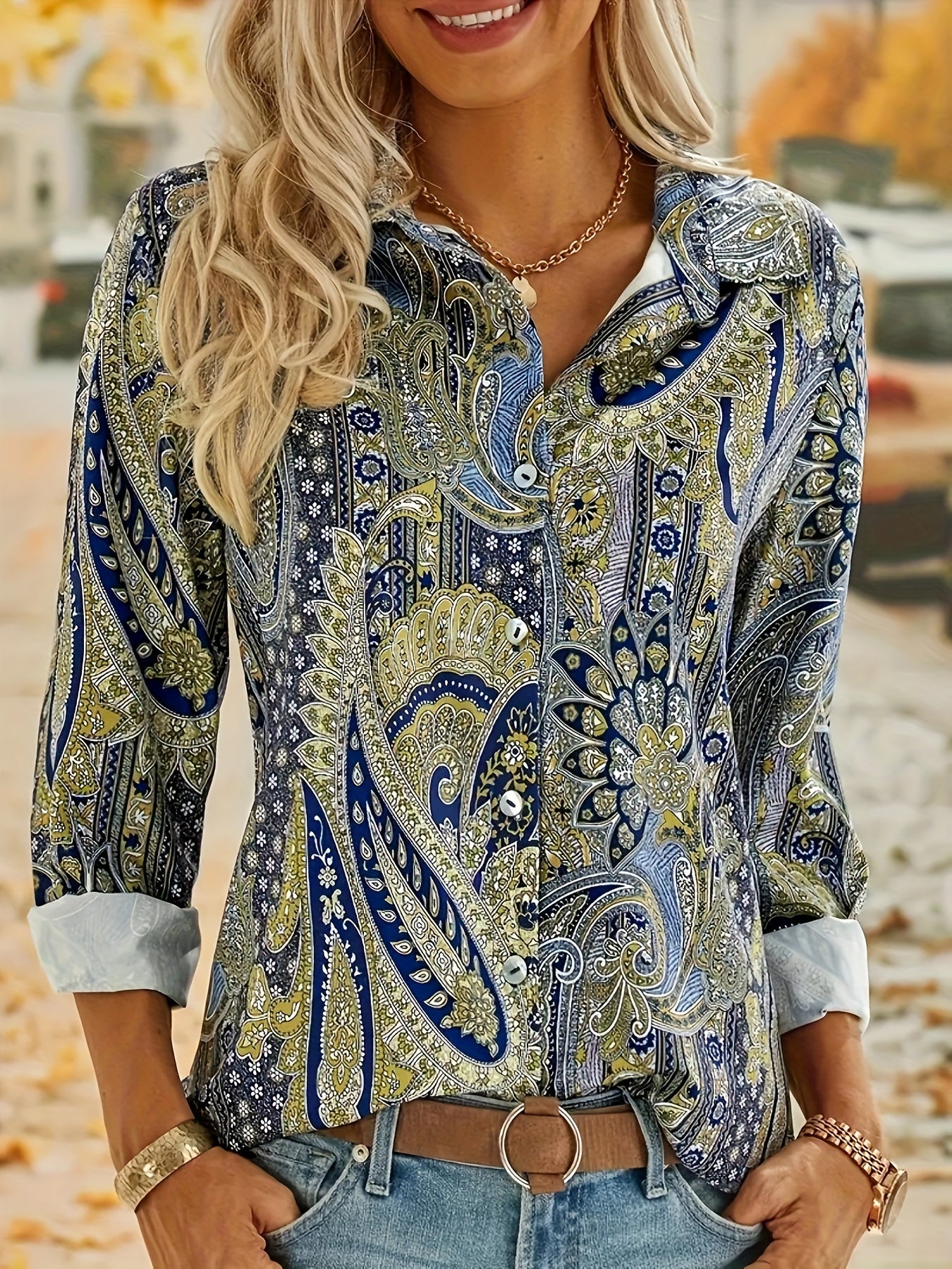 Women's Comfortable Button-Down Shirt: Stylish and Casual Blouse for Everyday Wear MyFave Boutique