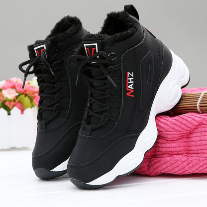 Women's Winter Thermal Non-Slip Platform Lace-Up Boots, Outdoor High-top Chunky Sneaker, Women's Footwear MyFave Boutique