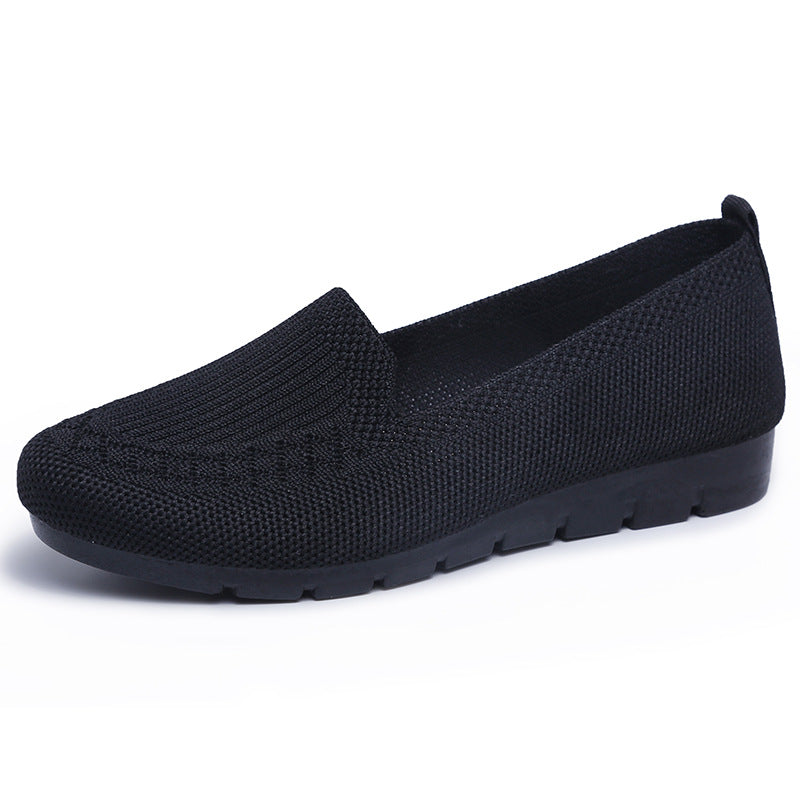 Women's Knitted Solid Color Loafers, Lightweight Non-slip Flat Slip On Shoes, Casual Walking Shoes MyFave Boutique