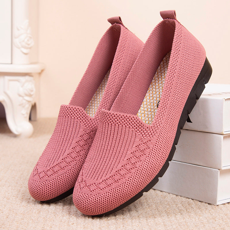 Women's Knitted Solid Color Loafers, Lightweight Non-slip Flat Slip On Shoes, Casual Walking Shoes MyFave Boutique