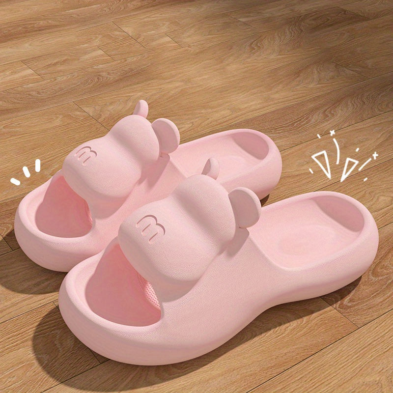 Cartoon Pattern Open Toe Slides for Women and Men, Soft Sole Indoor Home Slippers MyFave Boutique