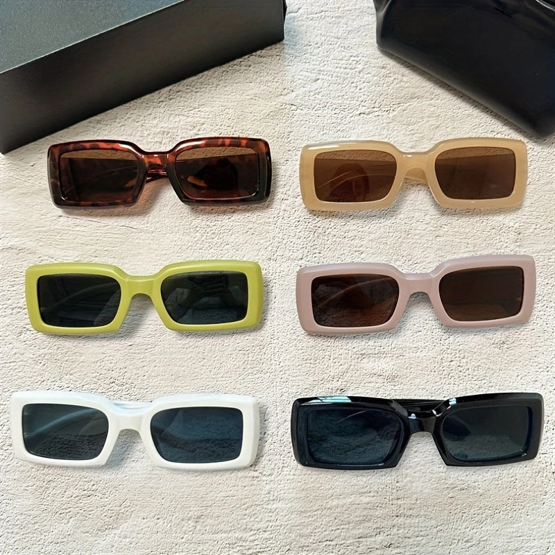 6pcs Women's Fashion Glasses Plastic Square Frame Glasses Street Photo Graphy Fashion Glasses For Men And Women MyFave Boutique