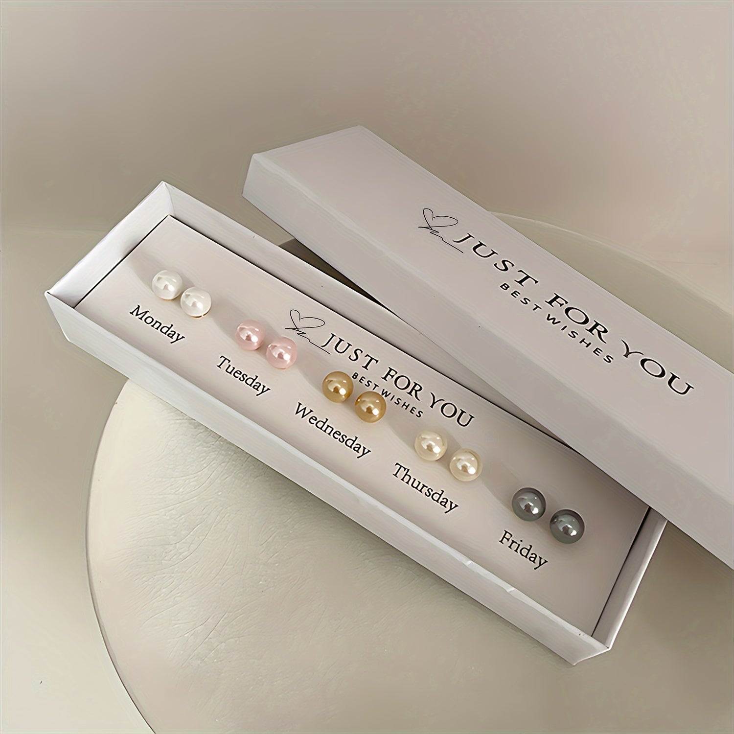 10-Piece 7-Day Pearlescent Stud Earrings Set - Vibrant Multi-Color Imitation Pearls, Elegant Simple Design, Hypoallergenic, Nickel-Free, Comfortable to Wear, Ideal for Weekly Wear, Gifting, or Special Occasions - Comes with Gift Box MyFave Boutique