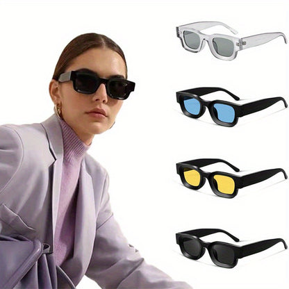 Hot Girls Hip-Hop Tie Sunglasses Cool Jelly Color Sunglasses Retro Rectangular Glasses Women's Fashion Accessories Sunglasses MyFave Boutique