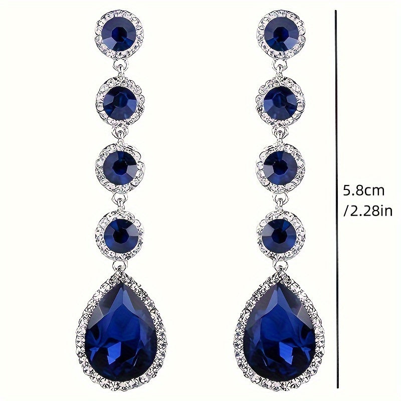 1 Pair Women Fashion Pendant Earrings Retro Elegant Inlaid Zircon Imitation Pearls for Daily Travel Commuting Accessories Romantic Gift for Girls (No Box) MyFave Boutique