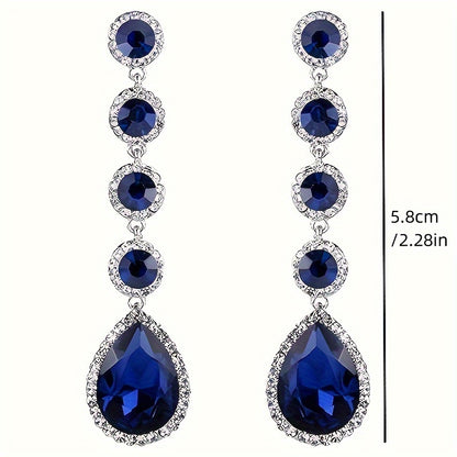 1 Pair Women Fashion Pendant Earrings Retro Elegant Inlaid Zircon Imitation Pearls for Daily Travel Commuting Accessories Romantic Gift for Girls (No Box) MyFave Boutique