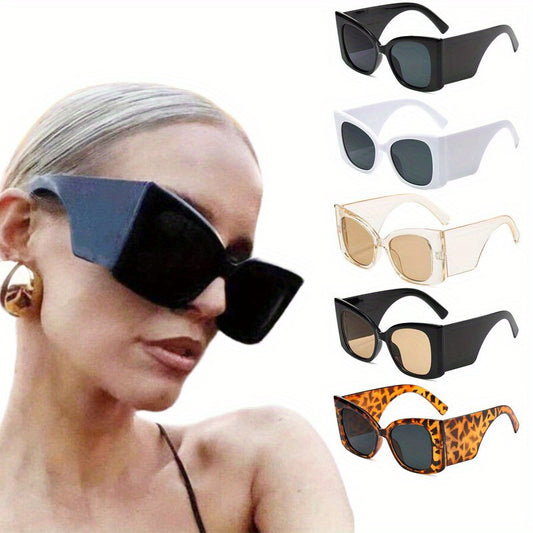 5 Pcs Unisex Square Frame Glasses, Trendy Yewear, Assorted Colors, Stylish Accessories For Men And Women MyFave Boutique