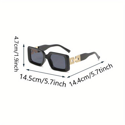 3pcs/set Women's Fashion Glasses, Rectangular Frame Wide Temple Glasses For Driving Beach Travel MyFave Boutique