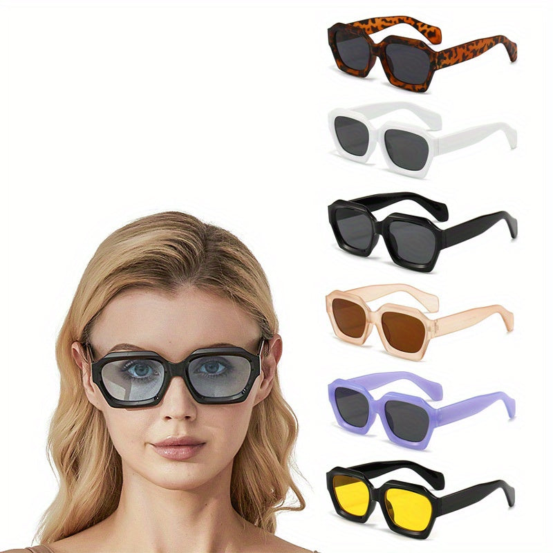 3pcs/set Polygonal Glasses, Fashionable And Personalized, Simple And Niche Glasses, For Men And Women, Fashionable And Retro Glasses MyFave Boutique