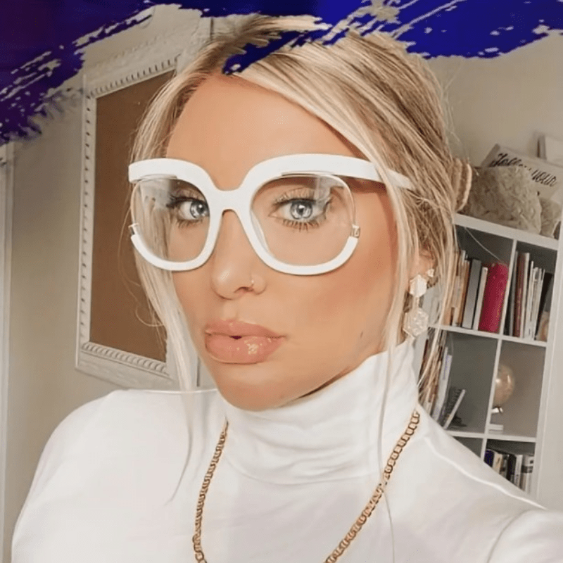 2pcs/set Large Frame Glasses, Fashion All-Match Trendy Frame Computer Glasses For Women Men MyFave Boutique