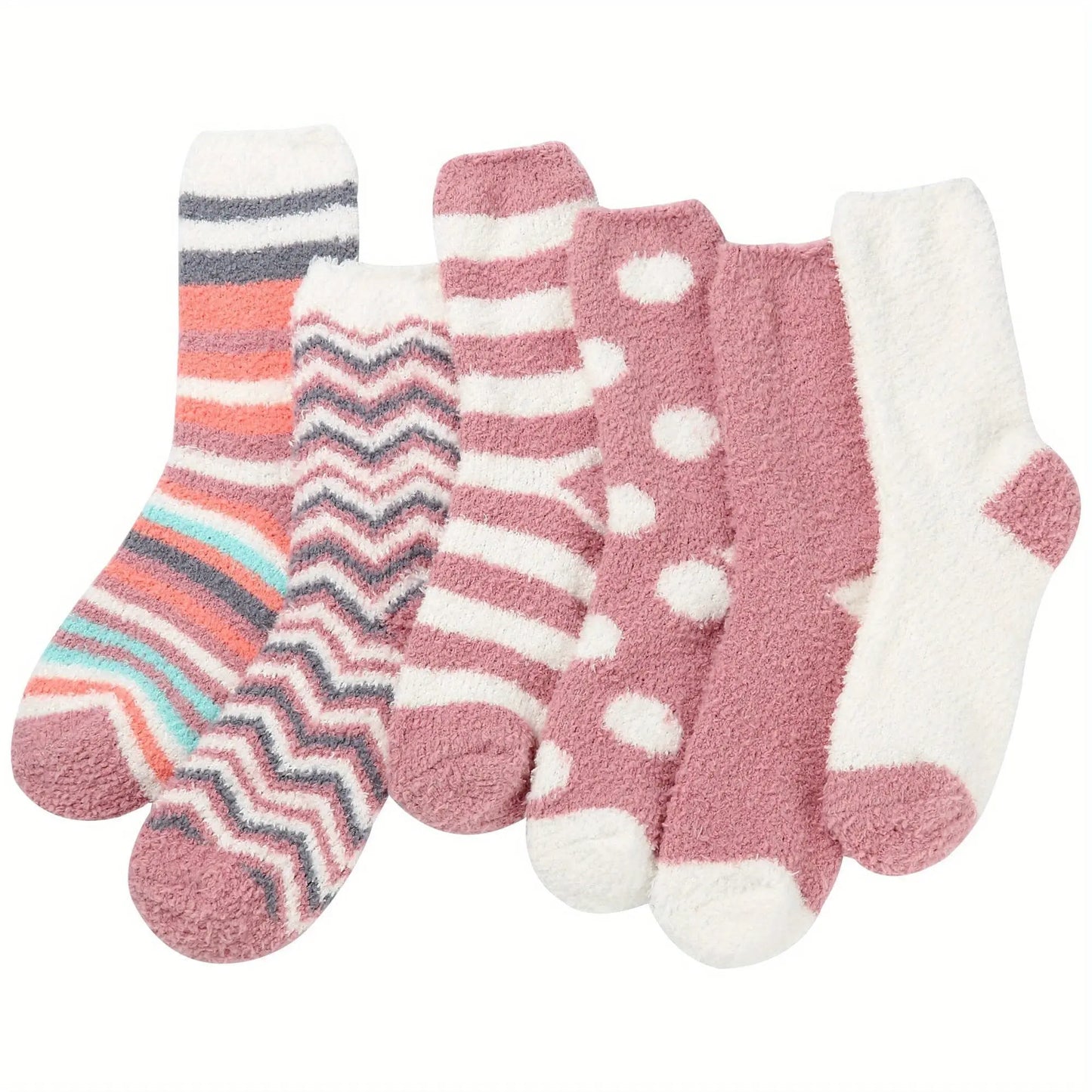 Women's Thermal Socks With Stripe Pattern, Soft And Cozy, Breathable, Suitable For All Seasons MyFave Boutique