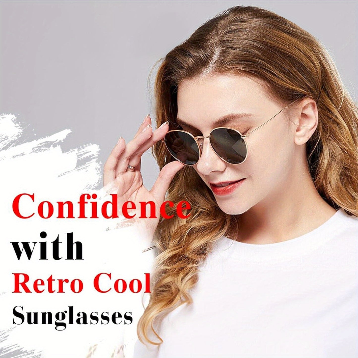 Stylish Polarized Round Sunglasses for Women and Men with UV400 Protection - Ideal for Narrow Faces - Metal Frame MyFave Boutique