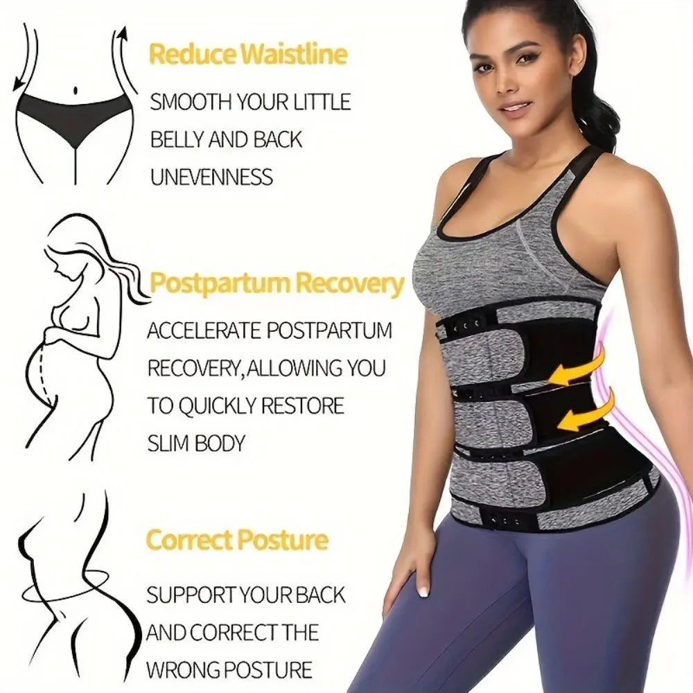 Women's Waist Trainer Corset for Weight Loss, Sweat-Absorbing Abdominal Belt, Compression Exercise Belt for Tummy Control and Shapewear MyFave Boutique