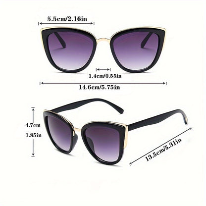 3pcs/set Fashionable Retro Casual Women's Sunglasses, PC Frame Gradient Lenses, Suitable For hiking MyFave Boutique