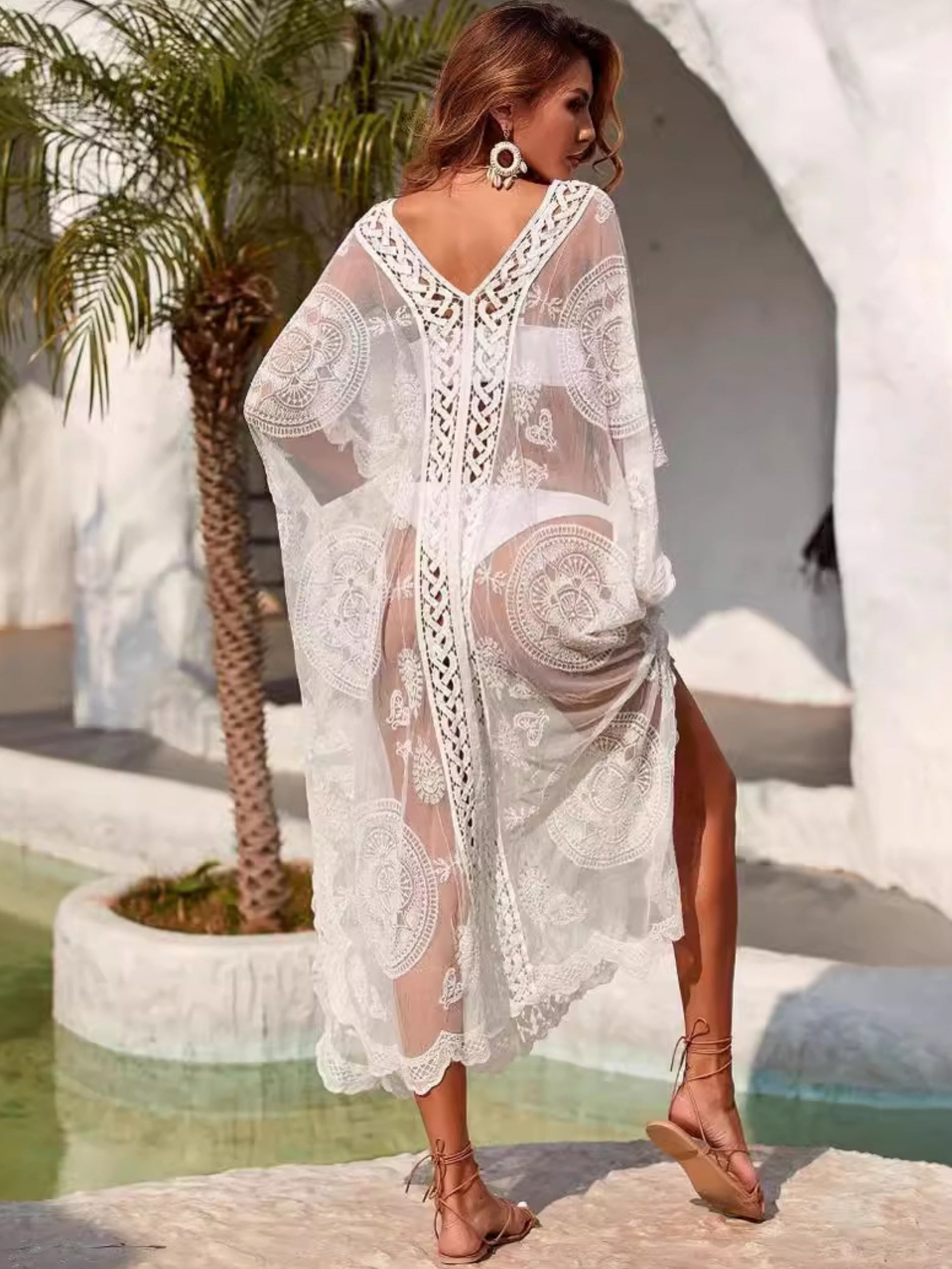 Loose sexy outer blouse seaside beach skirt bikini sun protection top for women MyFave Boutique