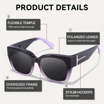 Stylish Polarized Women's Sunglasses with Wrap-Around Design for Glare Reduction MyFave Boutique