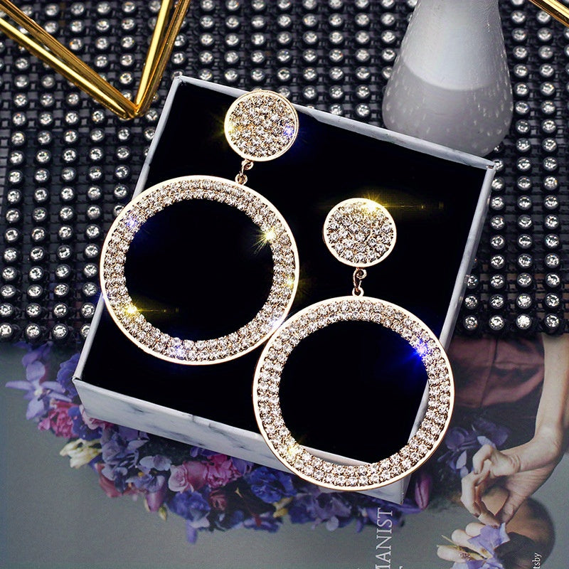 Fashionable and dazzling imitation zirconia ring women's earrings and earrings party gift MyFave Boutique