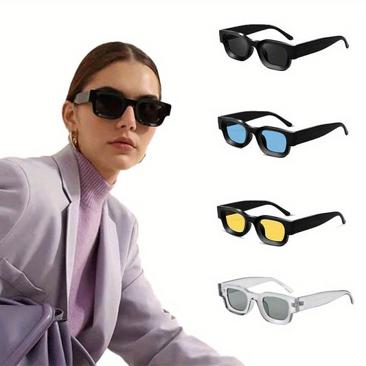 Hot Girls Hip-Hop Tie Sunglasses Cool Jelly Color Sunglasses Retro Rectangular Glasses Women's Fashion Accessories Sunglasses MyFave Boutique