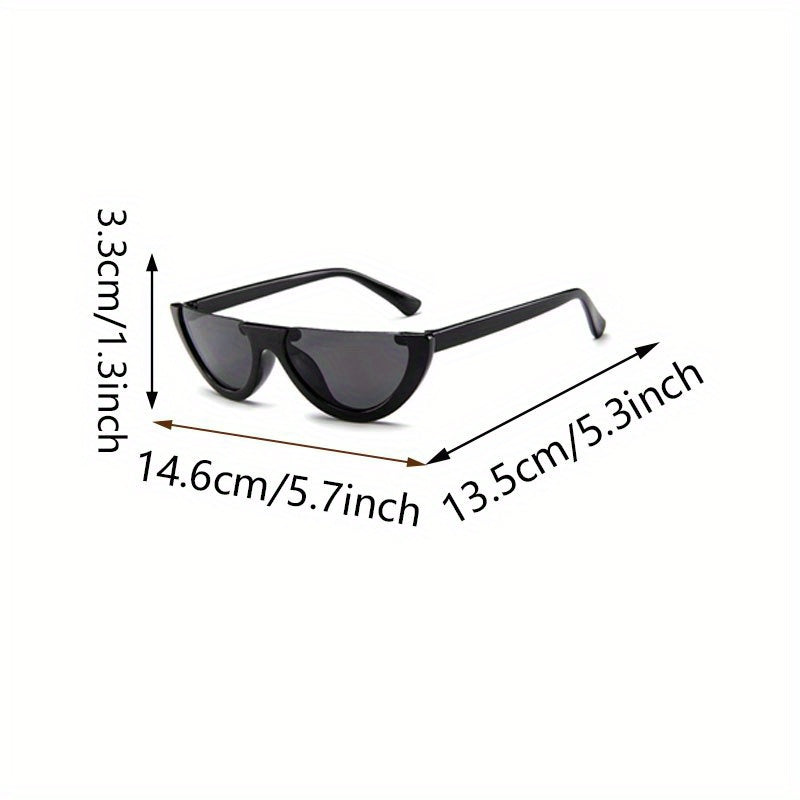 5pcs/set Sunglasses Half Frame Cut Edge Personalized Sunglasses Men and Women Fashion Glasses Punk Women Fashion Sunglasses MyFave Boutique