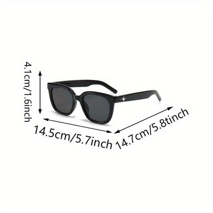 4pcs/set Square Fashion Trend Niche Hip Hop Women's Fashion Sunglasses Party Party Riding Sunscreen Sunglasses for Men and Women MyFave Boutique