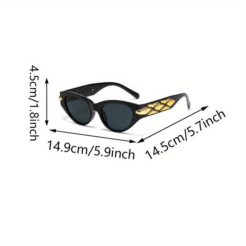 4pcs/set Women's fashion cat's eye small frame sunglasses fashion modern personality vintage sunglasses sunscreen sunglasses MyFave Boutique