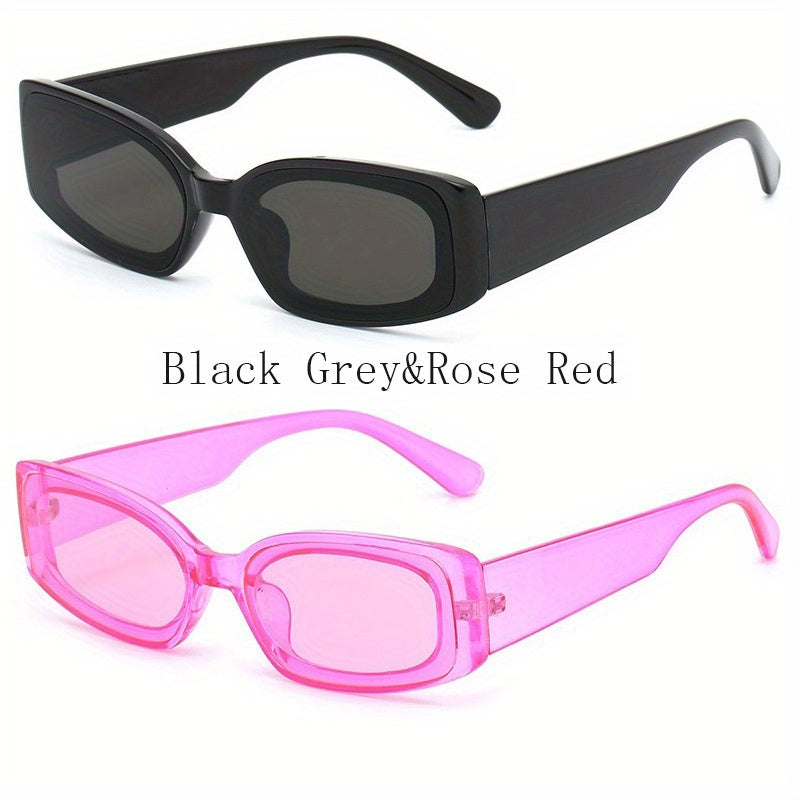 2pcs/set New Candy Color Sunglasses Men and Women's Simple Fashion High-value Sunglasses Retro Personalized Glasses MyFave Boutique