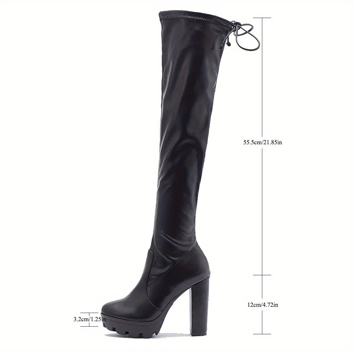 Thick and stretchy skinny knee high boots MyFave Boutique