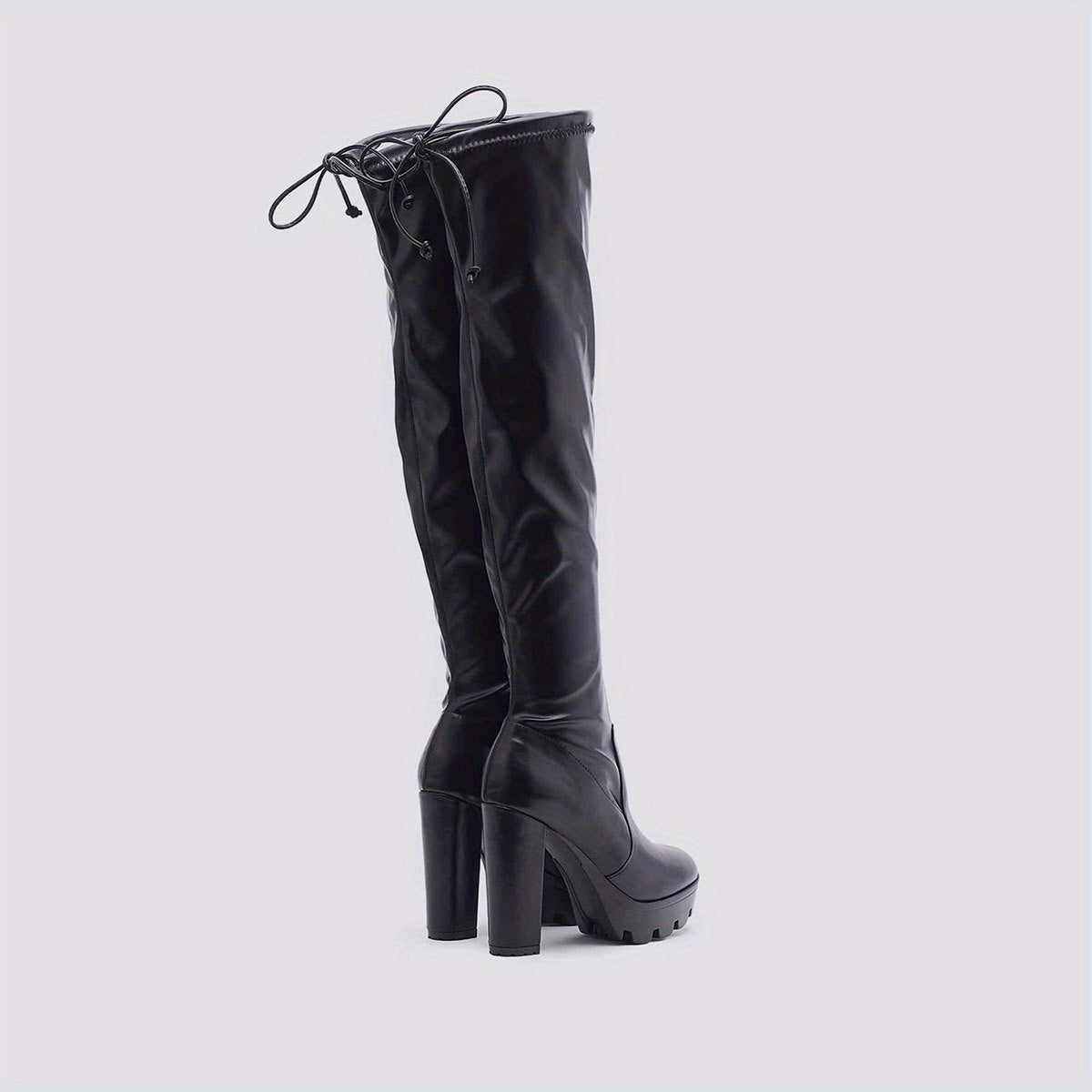 Thick and stretchy skinny knee high boots MyFave Boutique