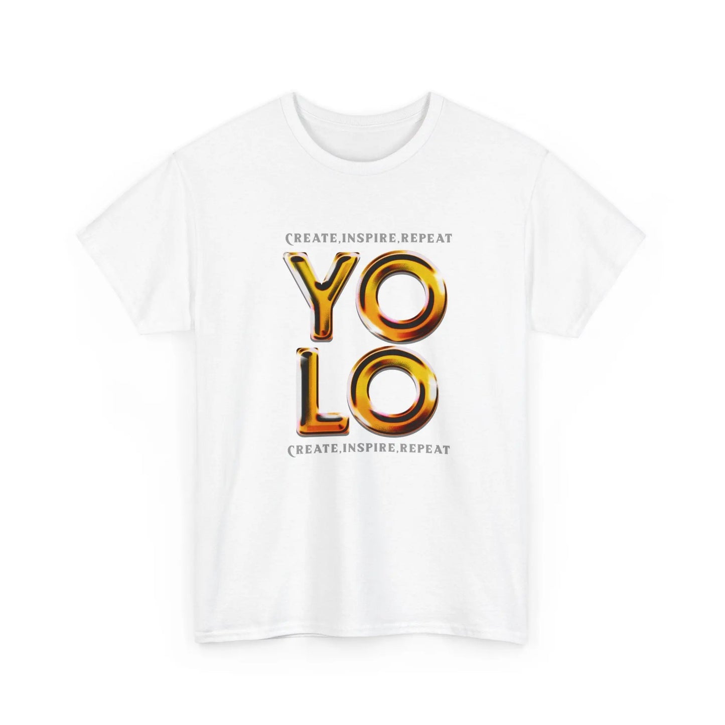 Create, Inspire, Repeat, Yolo, Motivational, Inspirational Unisex Cotton T-Shirt Printify