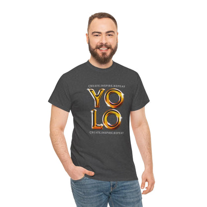 Create, Inspire, Repeat, Yolo, Motivational, Inspirational Unisex Cotton T-Shirt Printify