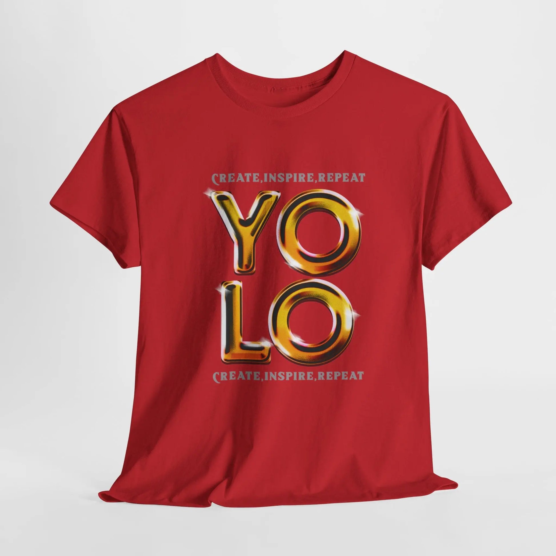 Create, Inspire, Repeat, Yolo, Motivational, Inspirational Unisex Cotton T-Shirt Printify