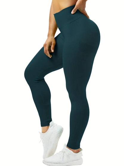 Women's High Waisted Smile Contour Leggings for Fitness and Yoga with Seamless Hip Lifting Design MyFave Boutique