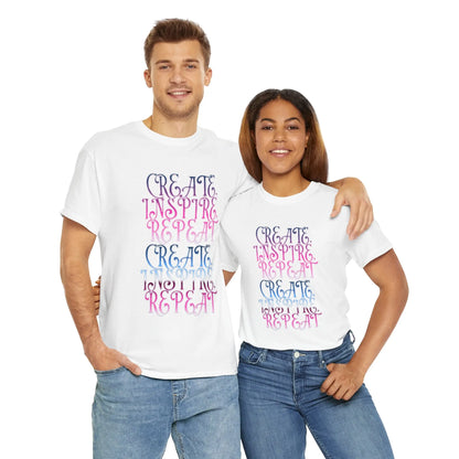 Create, Inspire,Repeat, Motivational, Inspirational Unisex T Shirt Printify