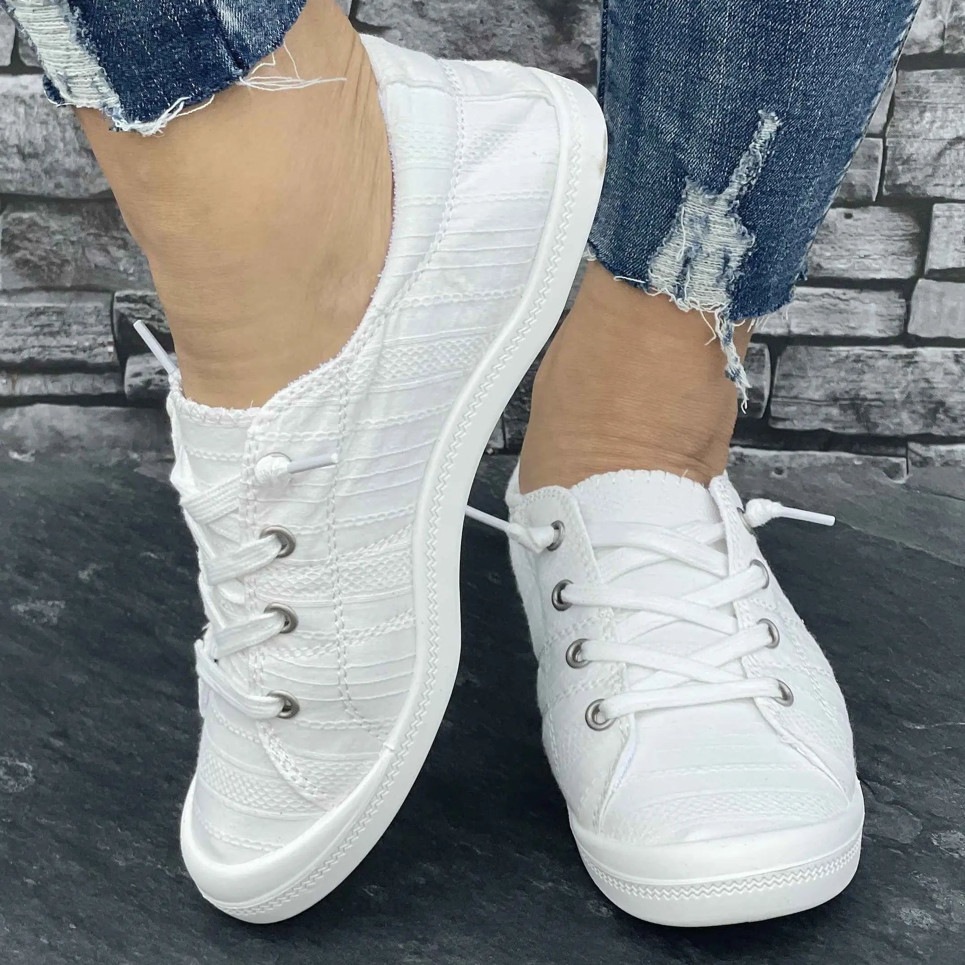 Women's Casual Canvas Sneakers for Outdoor Activities: All-Season Comfort Fit MyFave Boutique